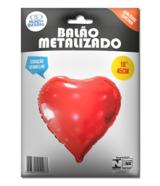 BALÃO METALIZADO CORAÇÃO