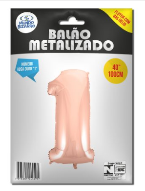 BALÃO METALIZADO NÚMEROS 1 AO 9