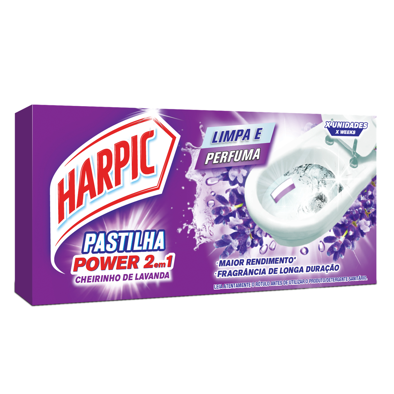 PASTILHA POWER 2X1 HARPIC LAVANDA 3UN – REF. 101481