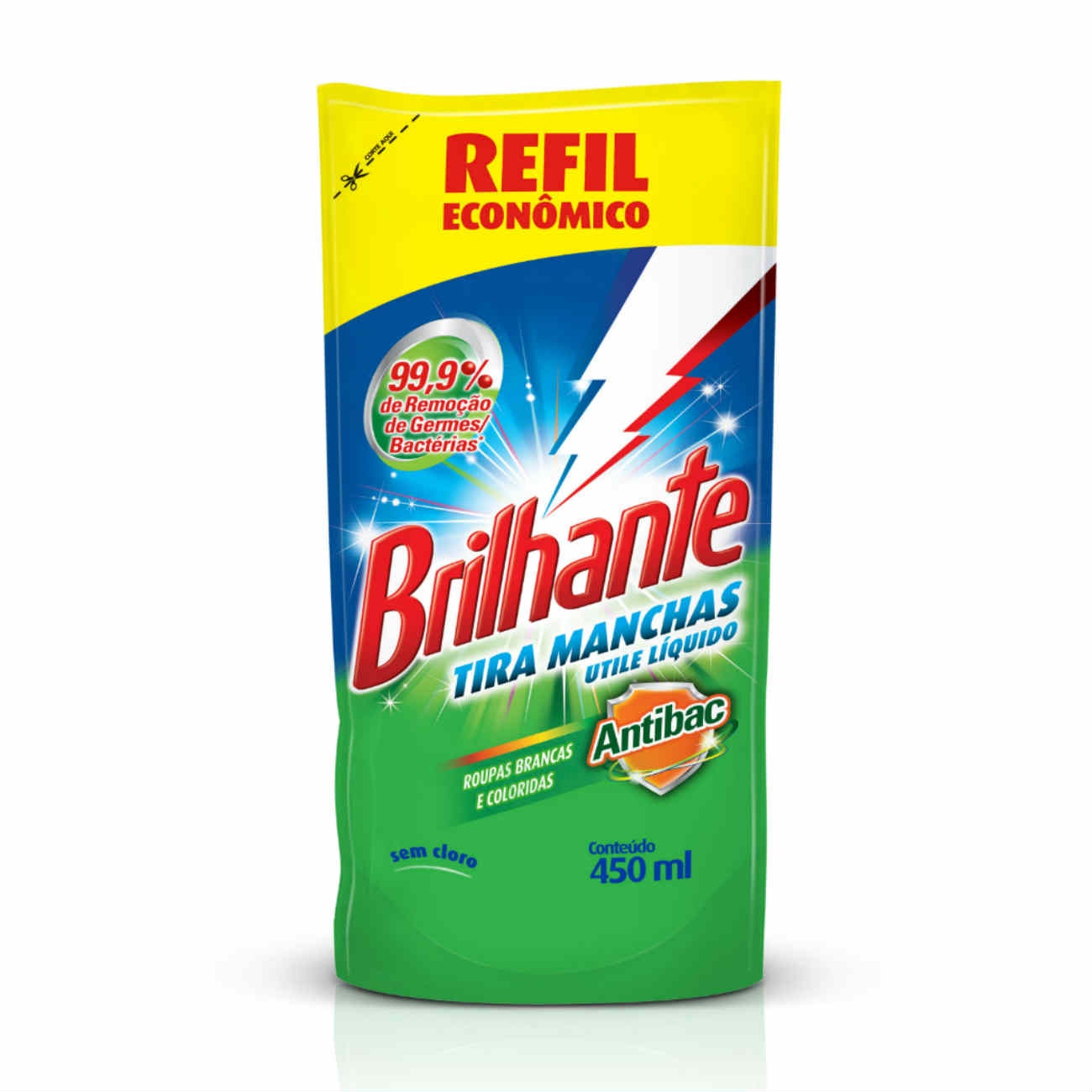 BRILHANTE TIRA MANCHAS UTILE ANTIB 450ML– REF. 100660