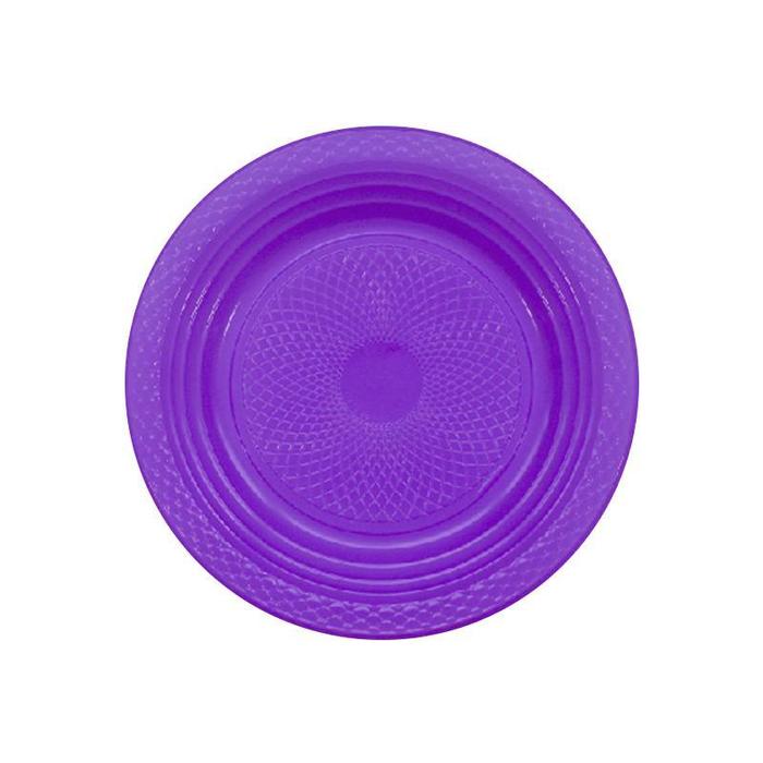 PRATO RASO DESCART. 15CM ROXO – REF. 101155