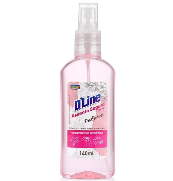 Higienizador de Superfícies Assento Seguro em Spray Protfemme D'Line 140ml