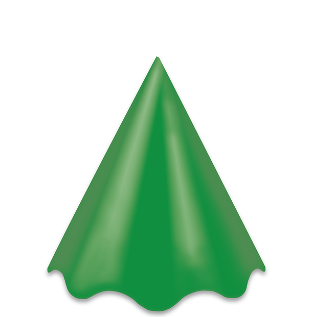 CHAPÉU CONE VERDE BANDEIRA - REF. 10146