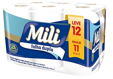 PAPEL HIGIÊNICO MILI FD FS L12-P11 30M X 10CM NEUTRO – REF. 100647